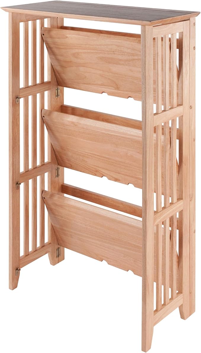 Winsome Mission Beech Wood 4-Tier Shelf, Natural