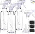 3 Pack Plastic Spray Bottles Empty 10oz/300ml | Heavy Duty Mist/Stream Refillable Bottle for Cleaning Solutions, Essential Oils, Hair