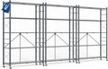 ALANNG 40" W Foldable 5-Tier Storage Shelves on Wheels Adjustable | Removable Metal Rack, Heavy Duty Rolling Organizer for Kitchen, Garage, Closet, Pantry, and Office (Grey,1 Pack)