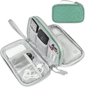FYY Electronic Organizer, Travel Cable Organizer Bag Pouch Electronic Accessories Carry Case Portable Waterproof Double Layers All-in-One Storage Bag for Cable, Cord, Charger, Phone, Pattern Green (M)