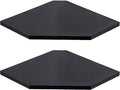 Fun Memories Corner Shelf Wall Mount, Floating Corner Shelves, Set of 2 Corner Wall Shelf Organizer, Rustic Wood Wall Storage Display Shelves for Living Room Bedroom Bathroom Kitchen, Classic Black