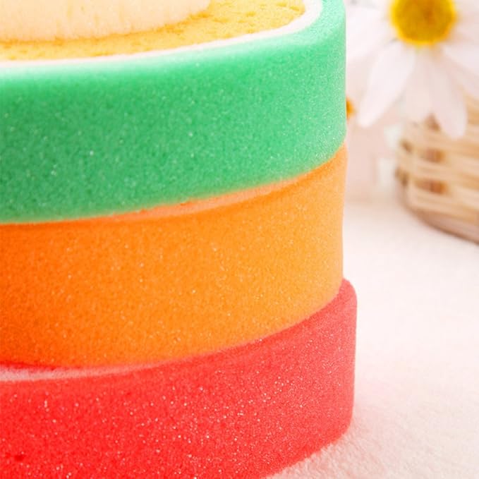 Best Kitchen Dish Washing Cloths Fruit Section of Thicker Sponges Scrubber Cleaning Sponge Scouring Pad