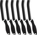 FOOGWEE Hard Bristle Crevice Cleaning Brush - Home Cleaning Tools, Multi-Purpose Crevice Supplies for Kitchen, Bathroom, Toilet, Window, Vehicle, Faucets, Grout, Home (6, Black)