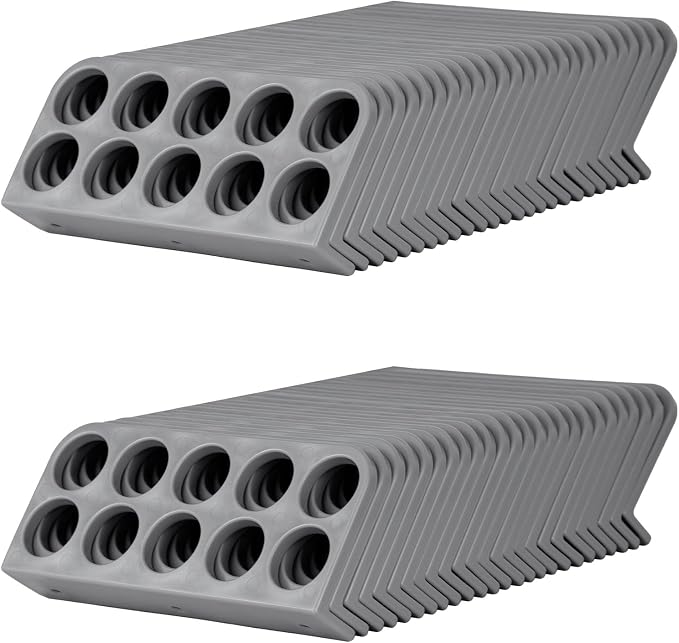50Pack Cable Chase Wire Bracket,Cable Chase Bracket Support Organizer | Cable Support Wire Holder for NMB,Wire Stackers Keep Electrical Cord Bracket Tidy Clean&Save Time Space Labor,1" with 10-Hole