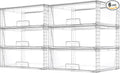 Vtopmart 6 Pack Large Stackable Storage Drawers,Easily Assemble Clear Acrylic Bathroom Closet Undersink Organizers,Plastic Storage Bins for Cabinet,Kitchen Pantry,Medicine Organization