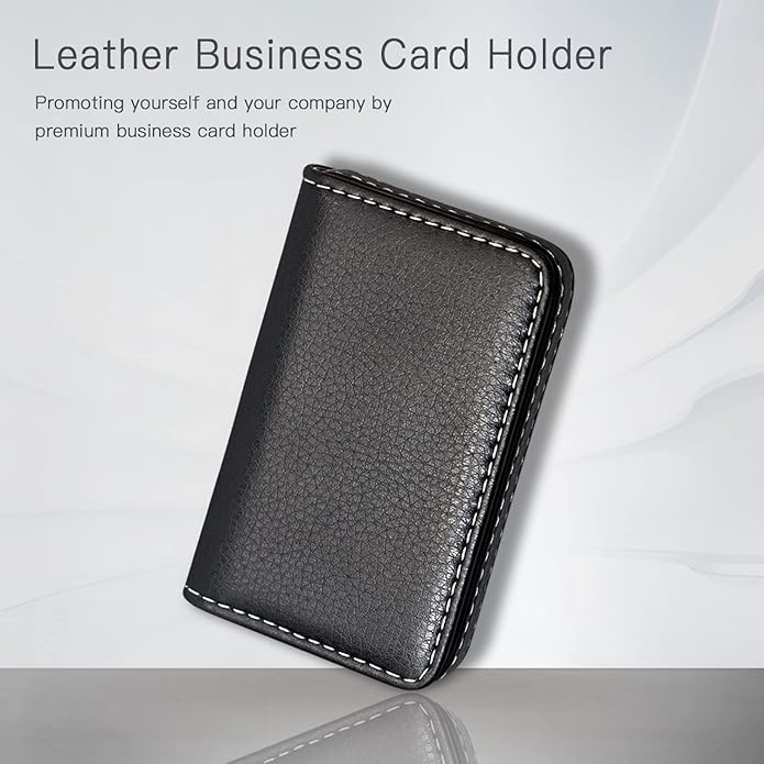Padike Business Name Card Holder Luxury PU Leather,Business Name Card Holder Wallet Credit card ID Case/Holder For Men & Women - Keep Your Business Cards Clean