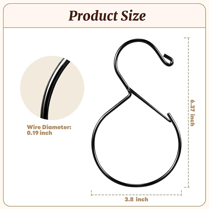 MEILIDY Metal Belt Hanger with Safety Buckle for Closet, Black, 4 Pcs | Compact Belt Rack, Easy to Hang, Fits for Belts, Ties, Jeans, Scarves, Hats, Purses, Jewelries, Cords, Carabiners