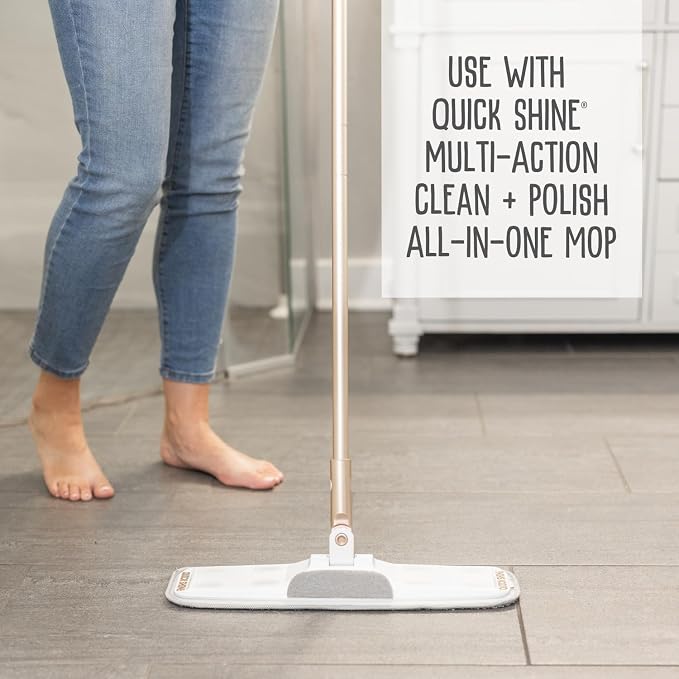 Quick Shine Hardwood Floor Luster 27 oz-6 Pk, Natural Looking Shine | Plant Derived Carnauba Polish, Renew & Protect, Streak & Haze Free, Non-slip, pH Neutral, No PFAS, EPA Safer Choice