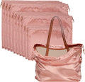 10 Pcs Dust Bags for Purses and Handbags Silk Dust Cover Bag for Handbags Purses Shoes Boots Silk Drawstring for Storage, 3 Sizes(Pink)
