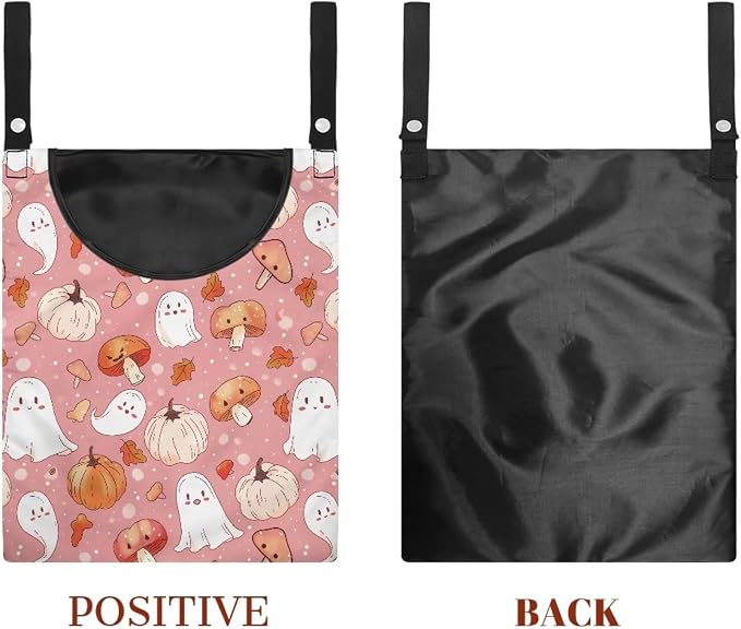 Cute Ghost Clothes Pins Bags Outdoor Cucurbit Clothespin Bag with Large Opening Portable Clothespin Storage Effortlessly Sliding Clothespin Bag Rotatable Clothespin Storage Bag