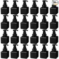 Domensi Foaming Soap Dispenser 8.5 oz Foam Pump Bottle Bulk Empty Travel Foaming Dispenser Refillable Hand Soap Plastic Pump Bottle Travel Clear Container for Bathroom Vanities(24 Pcs,Whole Black)
