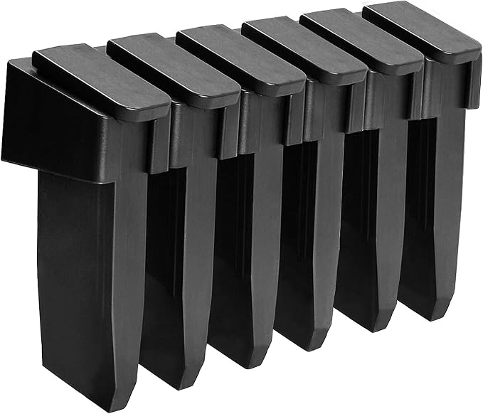 Adoreal Magnetic ABS 6 Standard Double Stack Mag Rack Wall Mount, Wall Magazine Display, Detachable Wall Mags Storage Organization System, Precision Fit Glock 17, 19, 26, 31, 32, 33, 34 Mags