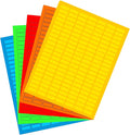 Small Matte Printing Labels for Printer Laser/Inkjet 1 inch x 0.375 inch Neon Sticker Sheets with Template Included - 770 Pack