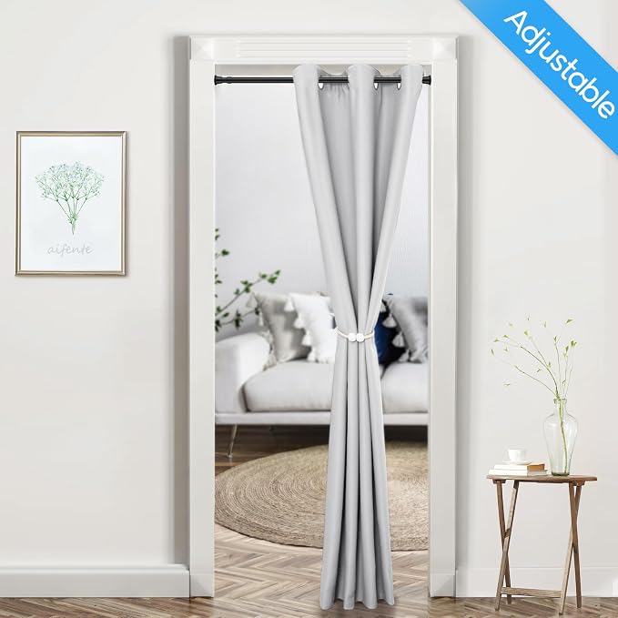4pack Tension Rods 18-36 Inch Adjustable Black Tension Rod Spring Rod Extendable Short Curtain Rod Spring Loaded Curtain Rods Tension Rod for Curtains,Closet,Kitchen