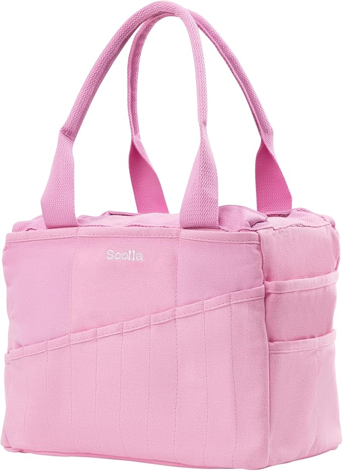 Soolla Studio Bag: Art Supply Storage Organizer & Pottery Tool Bag, Washable Tote, Yarn Bag, Crochet, 30 Pockets, 15+ Colors