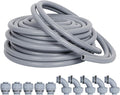 Liquid-Tight Conduit Kit 1/2inch 25ft w/UL Certification | Flexible Non Metallic Liquid Tight Electrical Conduit, Electrical Conduit Kit with 5 Straight, 5 Angle Fittings