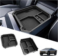 Ruiya 2024-2026 Cybertruck Center Console Organizer for Tesla Cybertruck Accessories ABS Material Double Layer Armrest Console Organizer Compatible with 2024 2025 2026 Tesla Cybertruck
