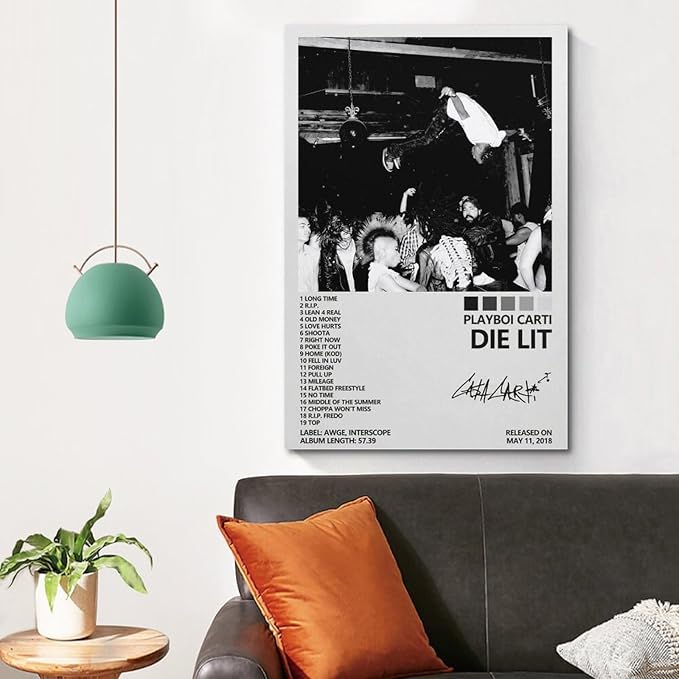 OrdaLi Playboi Carti Poster 12x18inch Unframed Wall Art