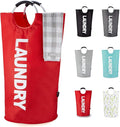 Caroeas 90L Laundry Basket (13 Colors), Waterproof Laundry Hamper, Laundry Bag with Padded Handles, Clothes Hamper Stands Up Well, Collapsible Laundry Basket Easy Storage