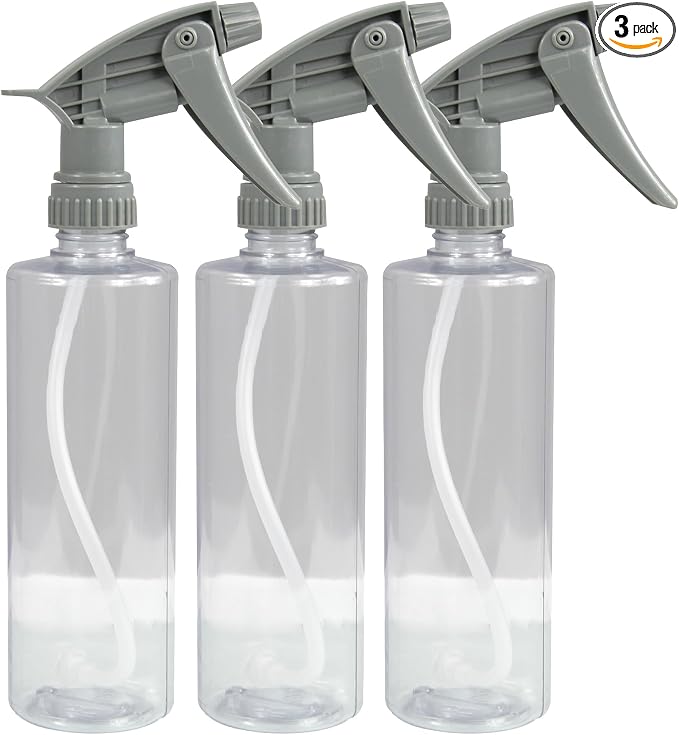 Chemical Guys, Heavy Duty Spray Bottle & Trigger Sprayer, 16 oz, 3 Pack | Chemical-resistant Viton-seal bottles with adjustable mist-to-stream nozzles for cleaners and degreasers, three pack