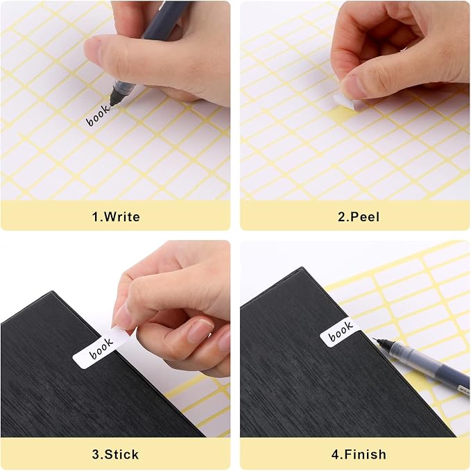 1680 Pcs Matte White Labels Blank Stickers Small Sticky Labels Removable Price Tags Labels Stickers for Jars Boxes Envelopes File Folders School Office Home (10 X 20 mm)