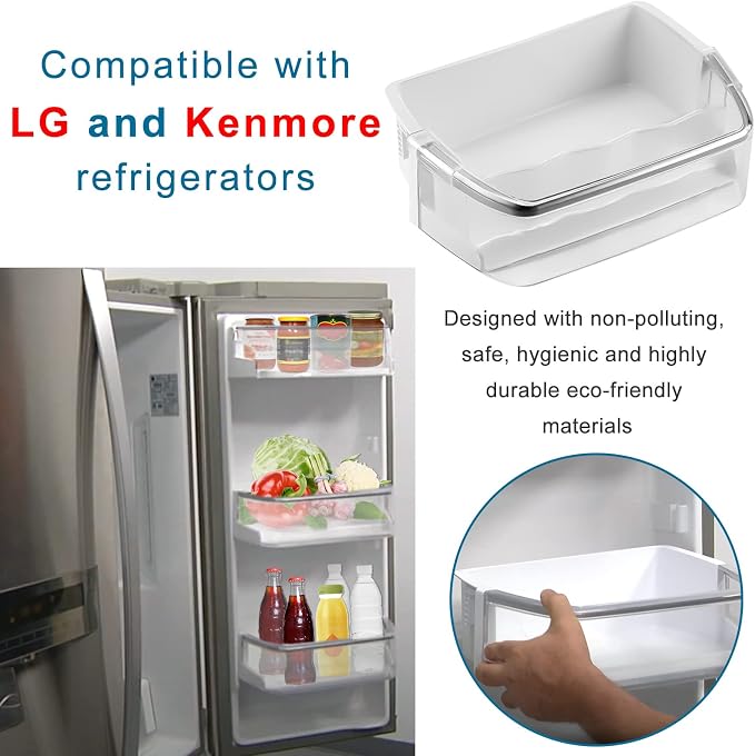 Fits for kenmore Elite Refrigerator Parts By AMI PARTS- AAP73252202 AAP73252209 Refrigerator Door Bin for L.G Refrigerator LFX31925ST LFXC24726S LFX25991ST (Right, 2 Pack)