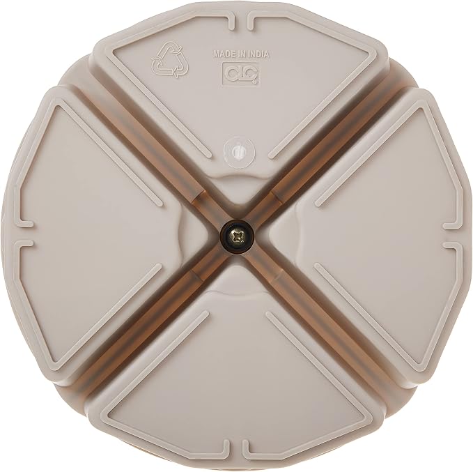 Custom Leathercraft1154 4-Inch High, Full-Round Bucket Tray,Cream White (Pack of 12)