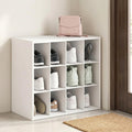 15-Cube Shoe Organizer, Stackable Shoe Rack, Shoe Storage, 11.4 x 24.2 x 19.3, for Office, Closet Entryway, Garage, White