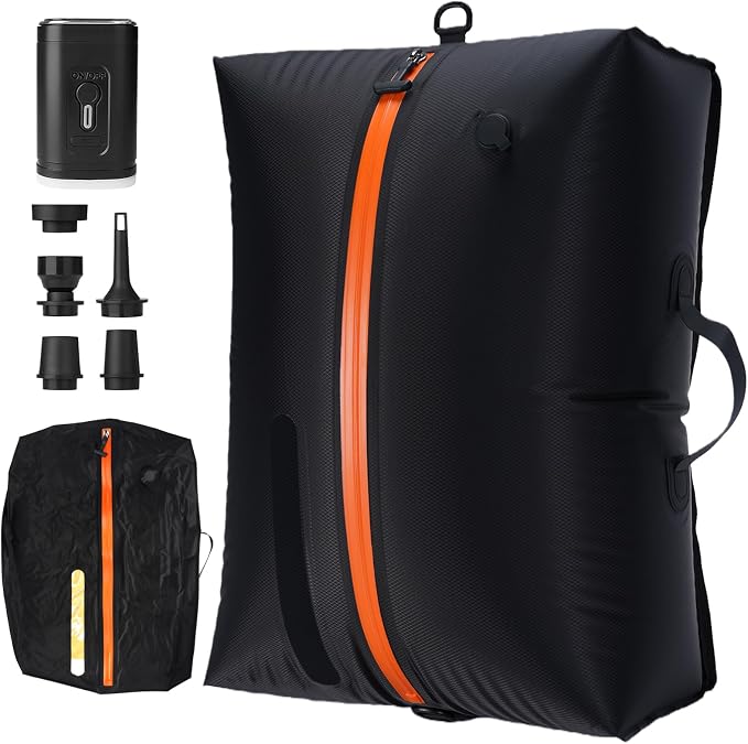 Large Travel Vacuum Storage Bag with Wireless Pump, 44L Compression Bags for 22" Suitcases+, IP68 Waterproof, 1200mAh Rechargeable Pump for Clothes, Blanket, Luggage, Backpacking
