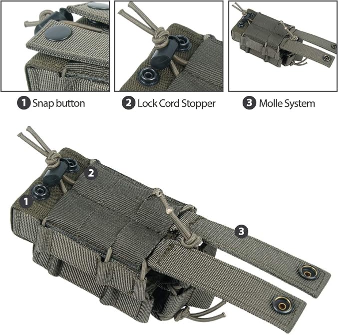 EXCELLENT ELITE SPANKER Open Top M4 M14 M16 AR15 Mag Pouch and Single Pistol Mag Pouch Flashlight Holder Magazine