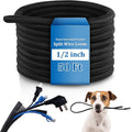Pangda 50ft Split Wire Loom Tubing Flame Retardant Braided Cable Sleeve Split High Temperature Cable Conduit Auto Wire Conduit for Industrial Electrical Tinsel Automotive Marine(50 Ft, 1/2")