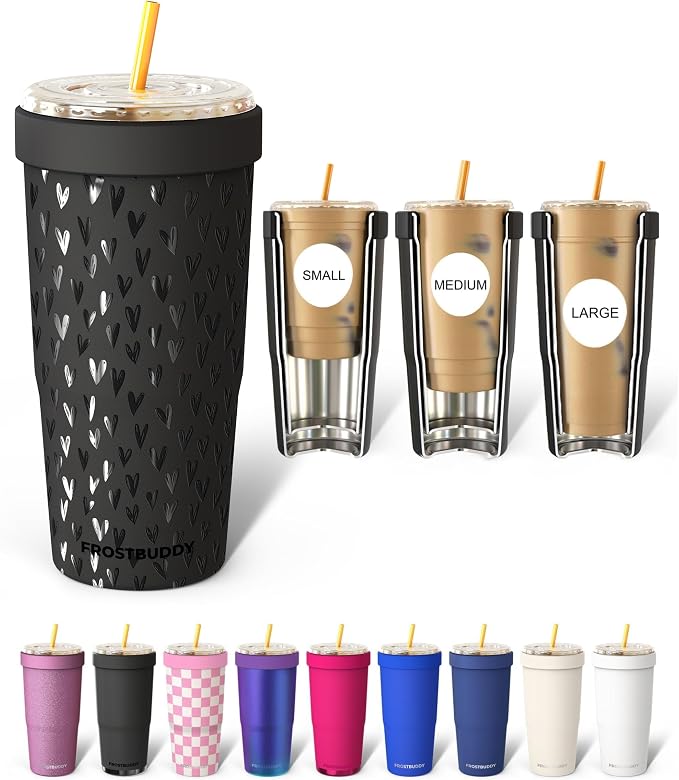 Frost Buddy Togo Buddy 30oz Tumbler - Spill-Proof Flip Lid (Little Hearts)