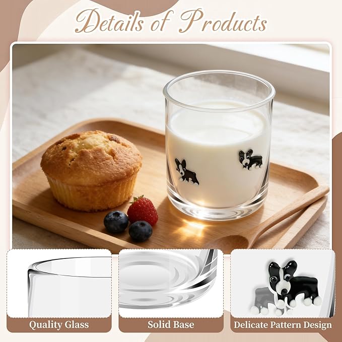 14 Ounce Icon Juice Glasses, Aesthetic Cocktail & Old Fashioned Drinking Glasses, Iconic Clear Glass Cups for Women, Sister, Friend & Party Gifts (Black)