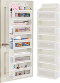 KYEVIS Over The Door Organizer, 5 Shelves Closet Door Hanging Organizer with 10 Mesh Pockets, Nursery Closet Organizer, Baby Essentials, Dorm Room Essentials for Girls