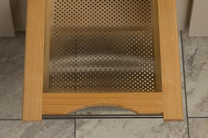 REV-A-SHELF Natural Maple/Stainless-Steel Produce Basket for 18” Base Cabinets