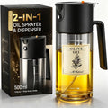 Costop Professional 500ml Glass Oil Sprayer - 3-in-1 Kitchen Tool: Fine Mist, Stream & Pour | Leak-Proof Design for Air Fryer, BBQ & Cooking | BPA-Free
