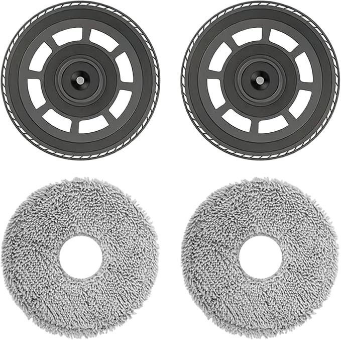 Mop Pad Holder Replacement Parts for Dreame X60 Max Ultra Complete Robot Vacuum Cleaner Accessories Including 2 Mop Pad Holders and 2 Mop Pads