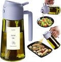 TrendPlain - Original 16oz/470ml Olive Oil Dispenser Bottle for Kitchen Gadgets and Air Fryer Accessories - Olive Oil Sprayer for Cooking w/Stickers - Lilac