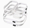 YQBRAO 6 Pack Clear Hard Shell Beauty Organizer (2M+4S), 1.2mm Crush-Proof Cosmetic Case, Reinforced YKK Zippers, Stadium Approved Security Bag for Skincare, Toiletries & Electronics, Multi-Size Set