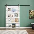Sliding Barn Doors -Four Levels Bookshelf Style Design/Door Lock Installation Hardware Kit Included,48'' x 84''