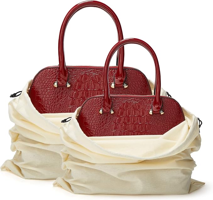 2 Piece Set Dust Cover Bags for Handbags,Purses,Shoes,and Boots | Protection Bag for Purse,Dust Resistant,Machine Washable & Reusable Storage Pouch,Travel Essentials for Women & Men