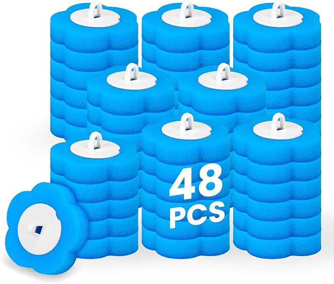 Disposable Toilet Brush, 48 Cleaner Refills, Toilet Brush for Toilet Bowl Cleaners, Bathroom Cleaning