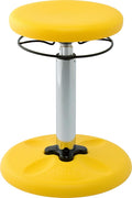 KORE Design Adjustable Wobble Stool Chair, Girls + Boys Kid Desk Stools, Ergonomic Small Office Chairs, Flexible Seating for Active Kids, ADD/ADHD, Classroom, Home, Age 8-12, Tall (16.5-24in), Yellow