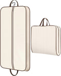 MISSLO 43" Hanging Garment Bags for Travel for Women Heavy Duty Mens Suit Bag Travel Foldable Suit Cover Bags for Closet Storage for Coats, Jackets, Shirts, Clothes, Beige