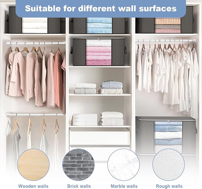 Closet Rods For Hanging Clothes,17-99 Inches Stepless Spring Adjustable Closet Rod With bracket U-shaped,1.3 Inches Heavy Duty White Closet Hanging Rod For Wardrobe,Laundry room,Bathroom And Windows
