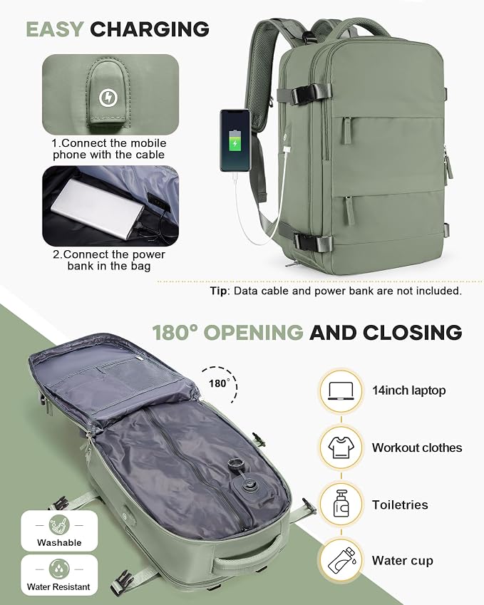 coofay Vacuum Backpack Travel with Pump Vacpack Travel Backpack with Vacuum System Mochila de Viaje Compresion al Vacio Easyvacpack Airbag Backpacks for Traveling Carry on Luggage