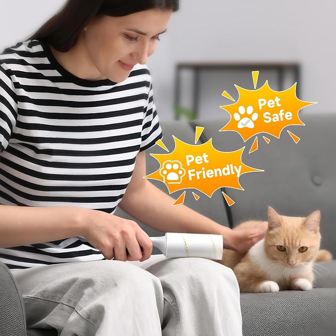 Extra Sticky Lint Roller for Pet Hair, 1000 Sheets, 3 Handles | Bulk Value Pack for Clothes, Couch, Furniture, Car & Pet Beds