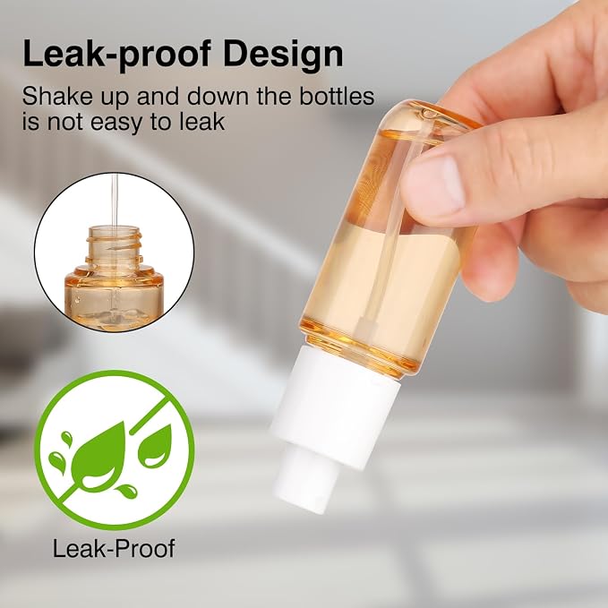 Small Spray Bottles 4 Pack1.35oz Fine Mist TSA Travel Size Toiletries Spray | 40ml Empty Mini Spray Bottles Refillable Plastic Travel Bottle Set for Hair, Face Toner, Plants, Cleaning