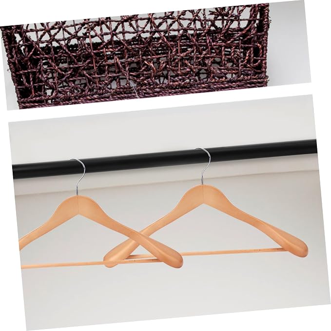 VOSAREA Expandable Closet Rod Heavy Duty Carbon Steel Hanging Clothes Rack for Wardrobes No-Drill Installation Space-Saving Design for Indoor Laundry Rooms