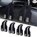 Car Seat Headrest Hooks for Purses and Bags, 4 Pack Bag Purse Holder for Car With Double Metal Hooks, Car Purse Hanger, Headrest Back Seat Handbags Hook Cute Hanging Accessories, Black